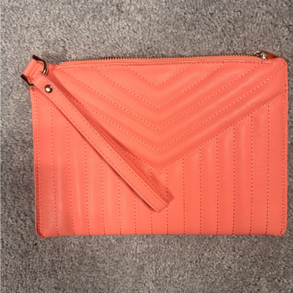 A New Day Pink Quilted Wristlet Clutch